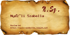 Nyúli Szabella névjegykártya